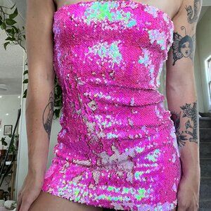 Pink Sequin Dress